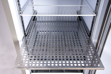 Drilled stainless steel shelf for 170-200-250-400 models