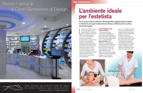 May 2013 NTs issue 97 double-page feature ‘The ideal environment for beauty professionals’ about INN PROGRESS