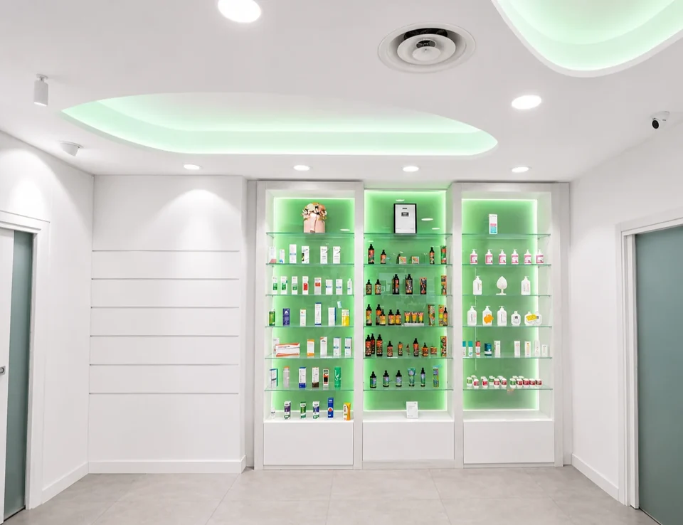 Product niches with green lighting