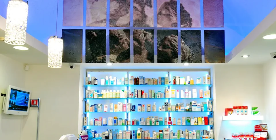 Backlit product display wall